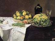 Edouard Manet Fruits et Melon sur un Buffet USA oil painting reproduction
